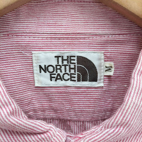 ザノースフェイス THE NORTH FACE 90S 日本製 茶タグ復刻 ヒッコリーストライプ S/S ワーク シャツ メンズ JPN:M