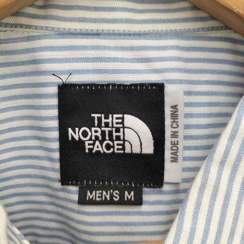 ザノースフェイス THE NORTH FACE ストライプ S/S レギュラーカラー シャツ メンズ import:M