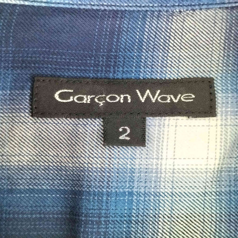 Garcon Wave オンブレチェック オープンカラーシャツ メンズ JPN:2