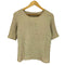 スペッシオ SPECCHIO プリーツ クルーネック 半袖Tシャツ カットソー レディース 40