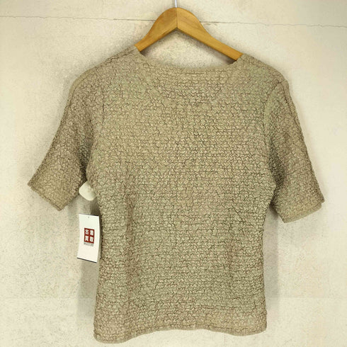 スペッシオ SPECCHIO プリーツ クルーネック 半袖Tシャツ カットソー レディース 40