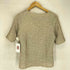 スペッシオ SPECCHIO プリーツ クルーネック 半袖Tシャツ カットソー レディース 40