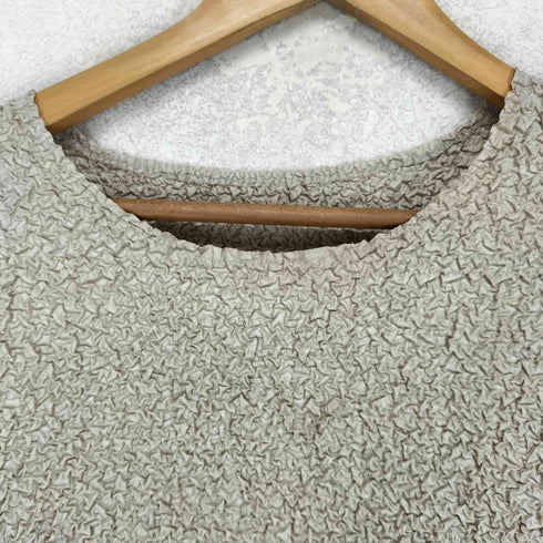 スペッシオ SPECCHIO プリーツ クルーネック 半袖Tシャツ カットソー レディース 40