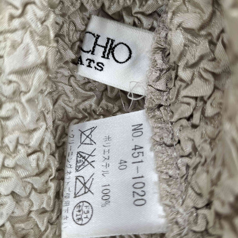 スペッシオ SPECCHIO プリーツ クルーネック 半袖Tシャツ カットソー レディース 40