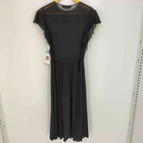 マックスマーラステュディオ MAX MARA STUDIO シアー フリル フレンチスリーブ ワンピース レディース import:S