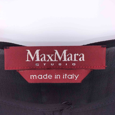 マックスマーラステュディオ MAX MARA STUDIO シアー フリル フレンチスリーブ ワンピース レディース import:S