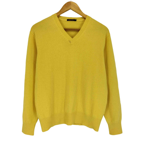 Sam scuri pure cashmere カシミヤ100 Vネック ロングスリーブ ニット レディース M