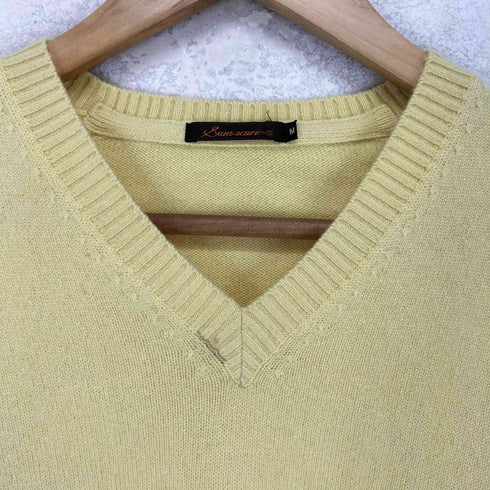 Sam scuri pure cashmere カシミヤ100 Vネック ロングスリーブ ニット レディース M
