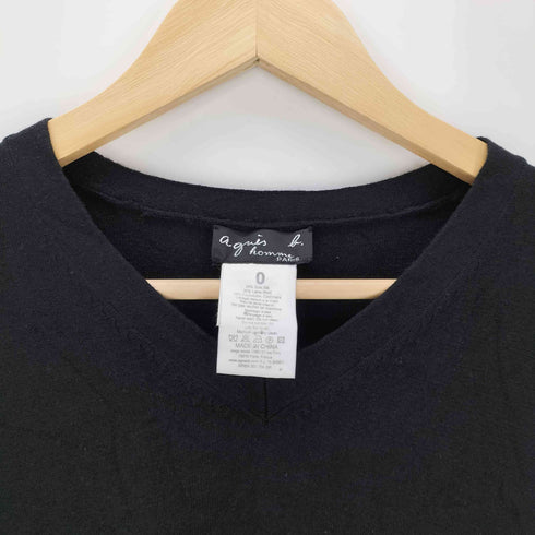 アニエスベーオム Agnes b.homme サンライズ期 絹 シルク ウール カシミヤ Vネック ニット ベスト メンズ JPN:0