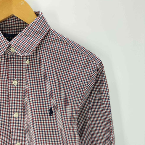 ラルフローレン RALPH LAUREN 現行タグ SLIM FIT ポニー刺繍 L/S ボタンダウン チェック シャツ メンズ import:S