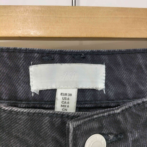 エイチアンドエム H&M Women's Dark gray High Rise Wide-cut Jeans バギー ワイドカット デニム レディース 6