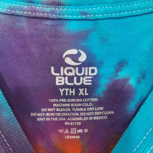 リキッドブルー LIQUID BLUE サイケ・ヒッピー バンドロゴ タイダイ Tシャツ メンズ import:XL