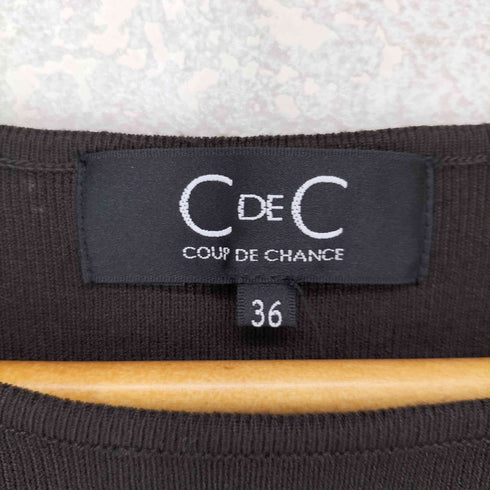 クードシャンス COUP DE CHANCE 花柄 生地コンビ ニットワンピース レディース 36