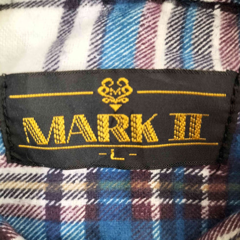 MARK II 90s 襟芯 プリントネルチェックシャツ メンズ L
