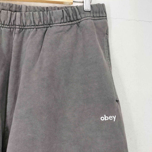 オベイ OBEY ロゴ刺繍スウェットパンツ メンズ L