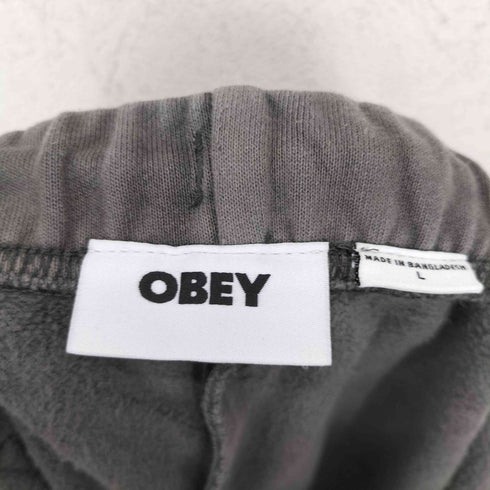 オベイ OBEY ロゴ刺繍スウェットパンツ メンズ L