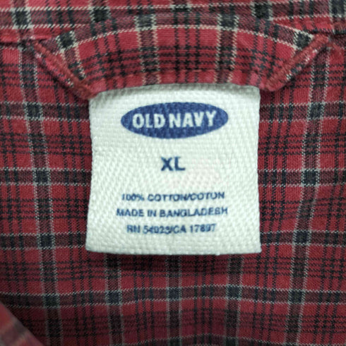 オールドネイビー OLD NAVY チェックシャツ メンズ import:XL
