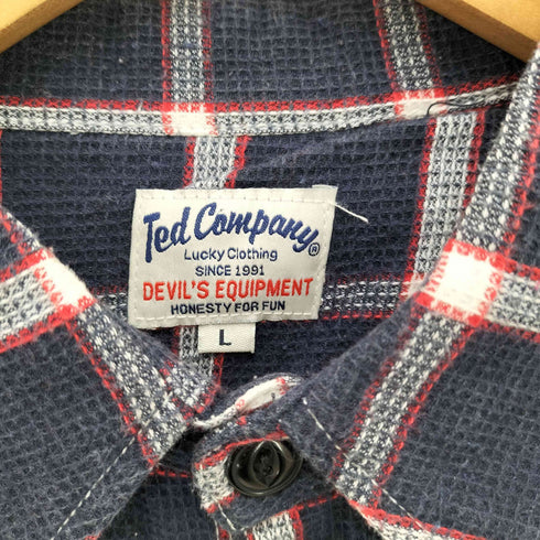 テッドカンパニー TED COMPANY チェーンステッチ チェック ワーク L/S ネル シャツ メンズ JPN:L