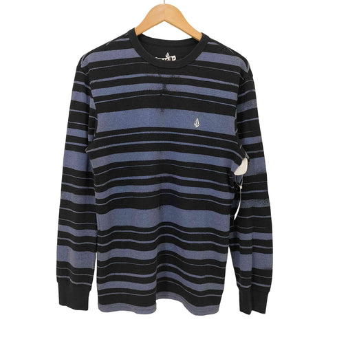 ヴォルコム VOLCOM サーマル ボーダー プリント クルーネック Tシャツ メンズ import:M