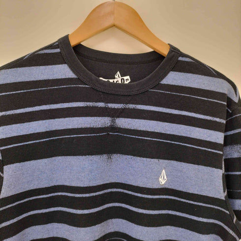 ヴォルコム VOLCOM サーマル ボーダー プリント クルーネック Tシャツ メンズ import:M