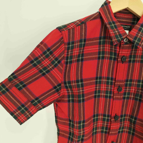 コムデギャルソンオムプリュス COMME des GARCONS HOMME PLUS AD2012 13SS Poor King プアキング期 ウール タータンチェック S/S レギュラーカラー シャツ メンズ JPN:XS
