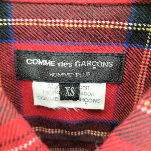 コムデギャルソンオムプリュス COMME des GARCONS HOMME PLUS AD2012 13SS Poor King プアキング期 ウール タータンチェック S/S レギュラーカラー シャツ メンズ JPN:XS