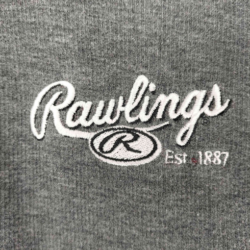 ローリングス rawlings ロゴ刺繍ハーフジップコットンニット メンズ