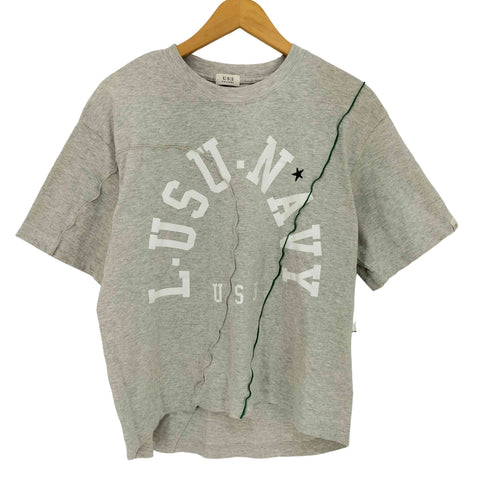 USU GALLERY ロゴプリント 半袖Tシャツ レディース
