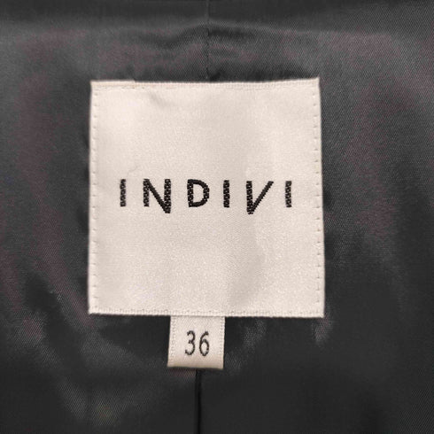インディヴィ INDIVI ノーカラージャケット レディース JPN:36