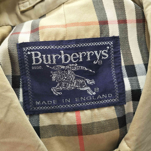 バーバリーズ BURBERRYS MADE IN ENGLAND 裏地ノバチェック比翼ステンカラーコート メンズ