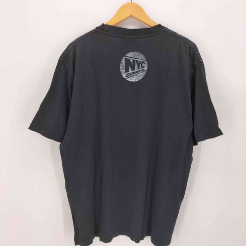 NYC SUBWAY LIN BROOKLYN 地下鉄 路線図 プリント Tシャツ メンズ import:L