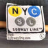 NYC SUBWAY LIN BROOKLYN 地下鉄 路線図 プリント Tシャツ メンズ import:L
