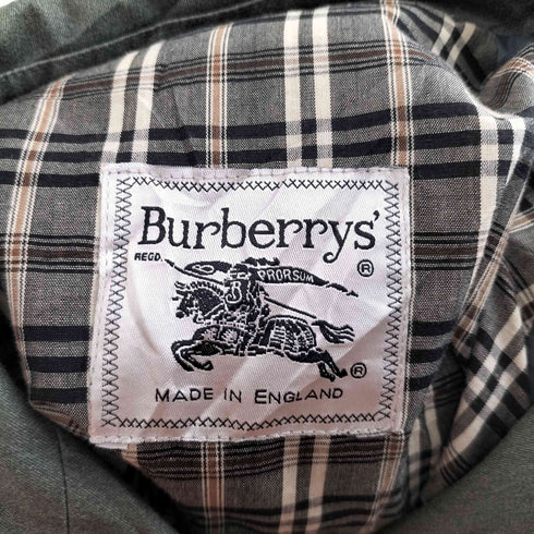 バーバリーズ BURBERRYS MADE IN ENGLAND 裏地チェック比翼ステンカラーコート レディース