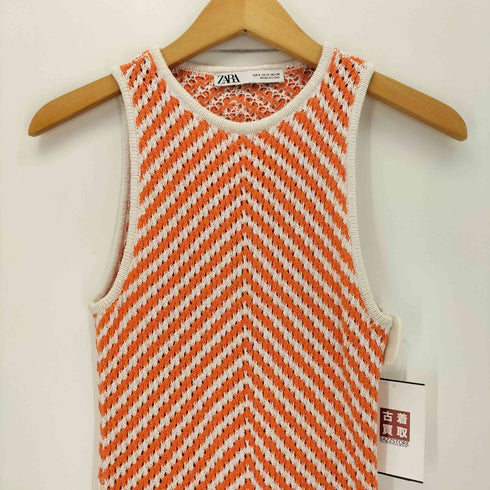 ザラ ZARA クロシェ ニットワンピース レディース S