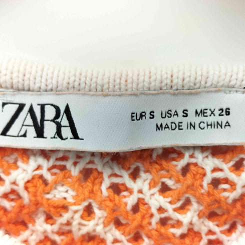ザラ ZARA クロシェ ニットワンピース レディース S