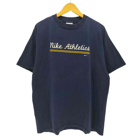 ナイキ NIKE 00s メキシコ製 白タグ nike athletic プリント クルーネック Tシャツ メンズ import:XL