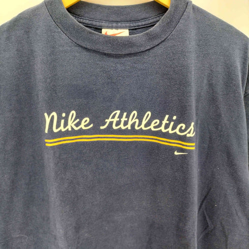 ナイキ NIKE 00s メキシコ製 白タグ nike athletic プリント クルーネック Tシャツ メンズ import:XL