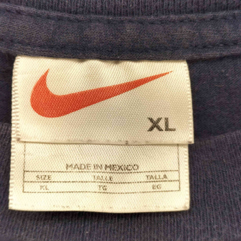 ナイキ NIKE 00s メキシコ製 白タグ nike athletic プリント クルーネック Tシャツ メンズ import:XL