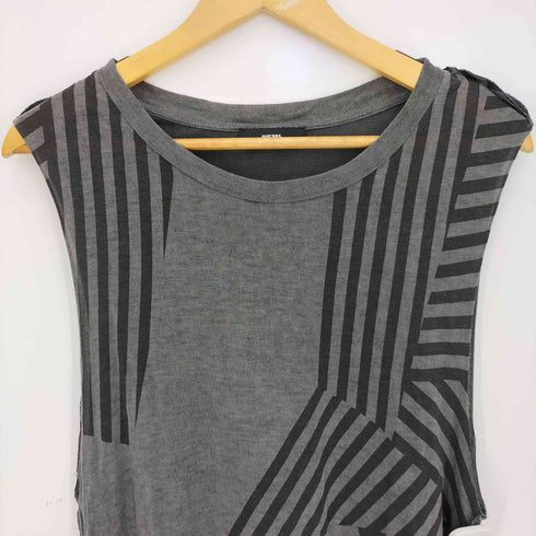 ディーゼル DIESEL 幾何学柄 ストライプ カットソー タンクトップ メンズ import:XS