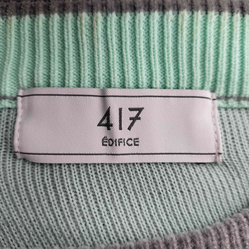 フォーワンセブンバイエディフィス 417 by EDIFICE モールニット カラーリブプルオーバー メンズ JPN:L