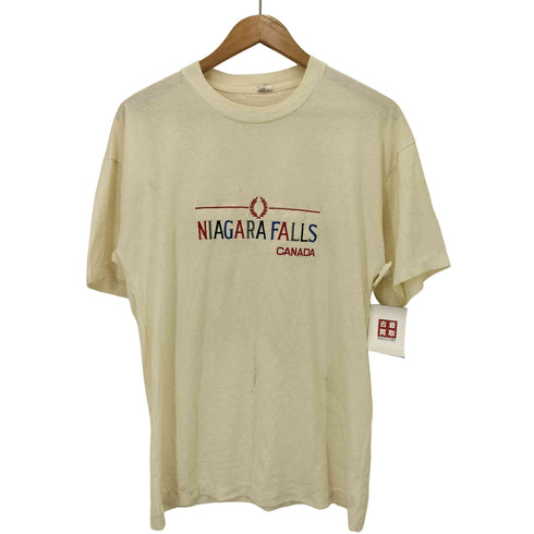 WORLD PRO 80-90S カナダ製 NIAGARA FALLS ナイアガラの滝 刺繍 S/S クルーネック Tシャツ メンズ