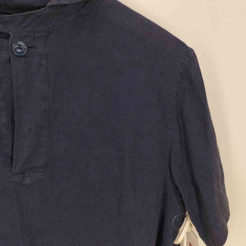 ザスモックショップ THE SMOCK SHOP 丸襟綿麻プルオーバーシャツ メンズ