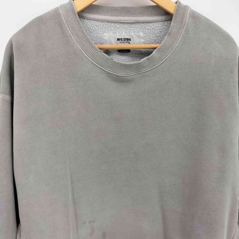 エムエフシーストア MFC STORE ダメージ加工 サイドポケット クルーネックスウェット メンズ import:XL