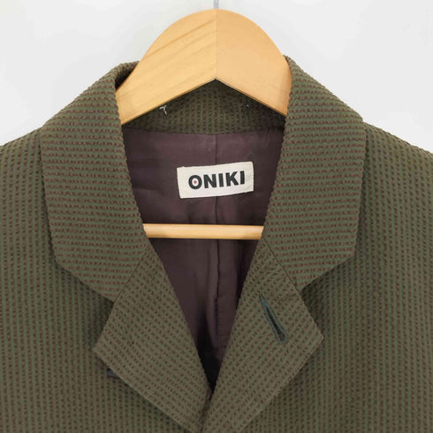 オニキ ONIKI 4B Tailored Jacket - Seersucker シアサッカー テーラードジャケット メンズ JPN:M