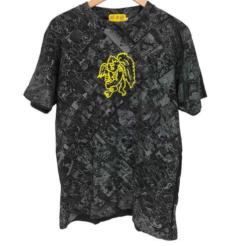コミック総柄 S/S Tシャツ メンズ L