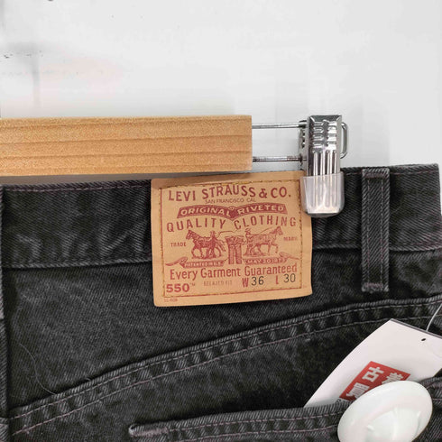 リーバイス Levis USA製 00年2月製 550 RELAXED FIT ブラック テーパード デニム メンズ W36/L30