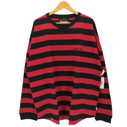 イグザンプル EXAMPLE ロゴ刺繍 ボーダー クルーネック L/S Tシャツ メンズ JPN:XXL