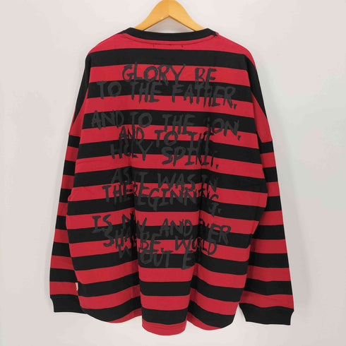 イグザンプル EXAMPLE ロゴ刺繍 ボーダー クルーネック L/S Tシャツ メンズ JPN:XXL