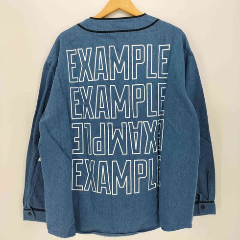 イグザンプル EXAMPLE フロントロゴ ベースボール シャツ メンズ JPN:XL