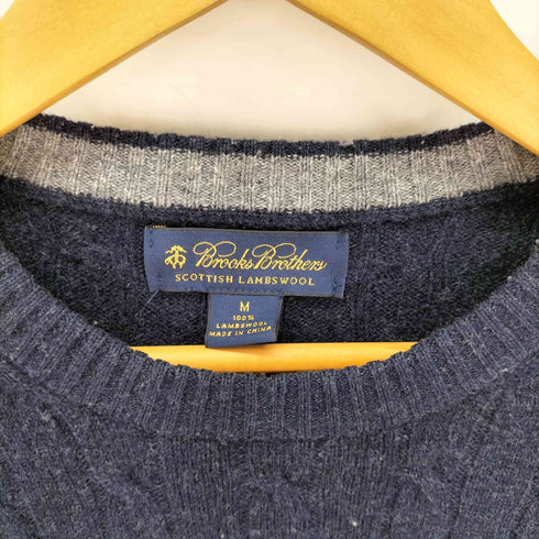 ブルックスブラザーズ BROOKS BROTHERS scottish Lambswool ケーブルニット メンズ import:M
